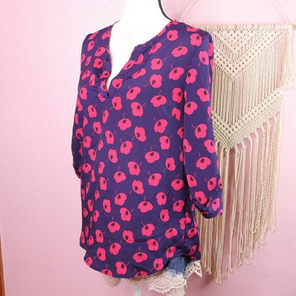 41 Hawthorn | Short Sleeve Chiffon Top Small - Picture 1 of 7